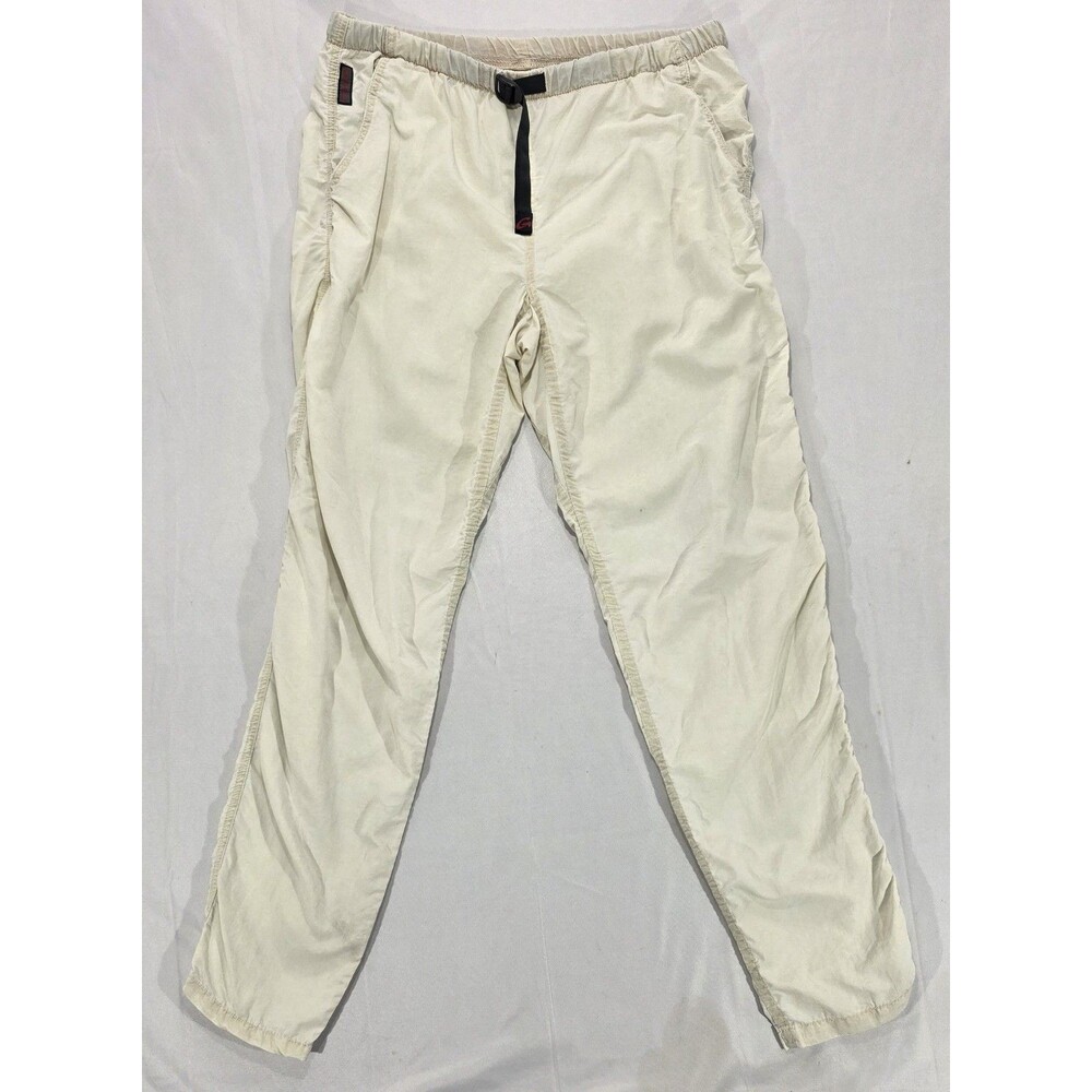 Vintage Gramicci Nylon Pants Mens L Belted Beige Climbing Hiking Gorpcore USA